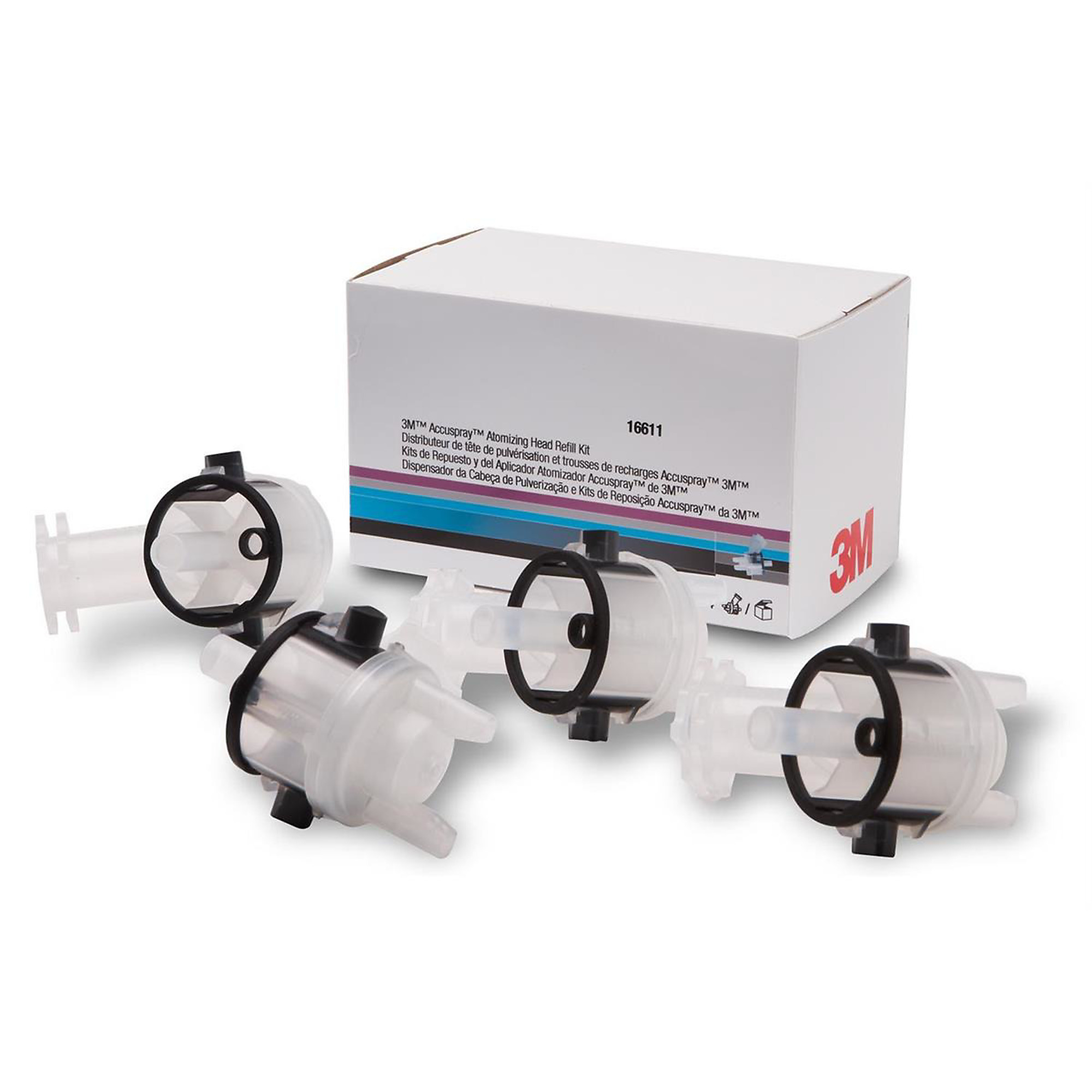3M Accuspray Atomizing Head Refill Kit — 4 Nozzle Refill, Model# MMM16611